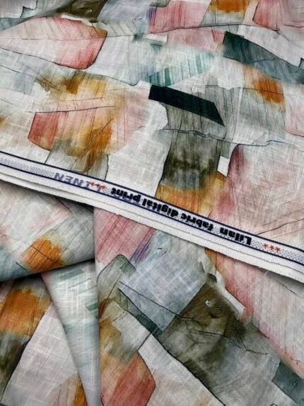 SHIRT- COTTON LINEN PRINTED FABRIC