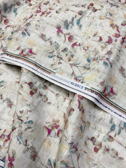 SHIRT- COTTON LINEN PRINTED FABRIC