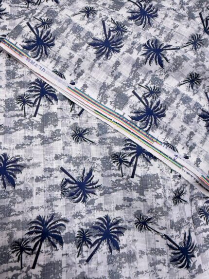 SHIRT- COTTON LINEN PRINTED FABRIC