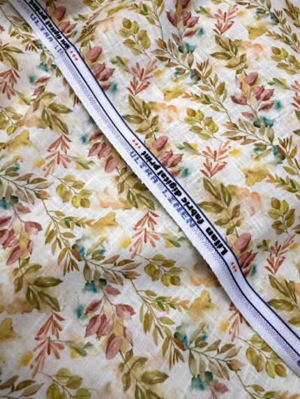 SHIRT- COTTON LINEN PRINTED FABRIC