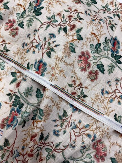 SHIRT- COTTON LINEN PRINTED FABRIC