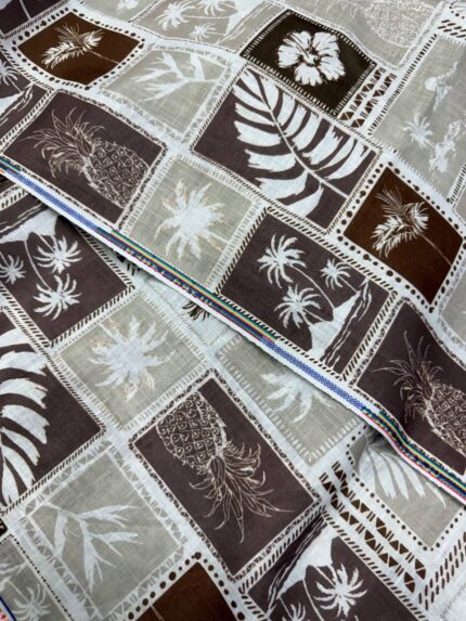 SHIRT- COTTON LINEN PRINTED FABRIC