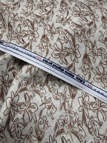 SHIRT- COTTON LINEN PRINTED FABRIC