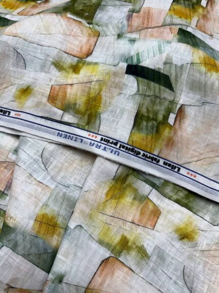 SHIRT- COTTON LINEN PRINTED FABRIC