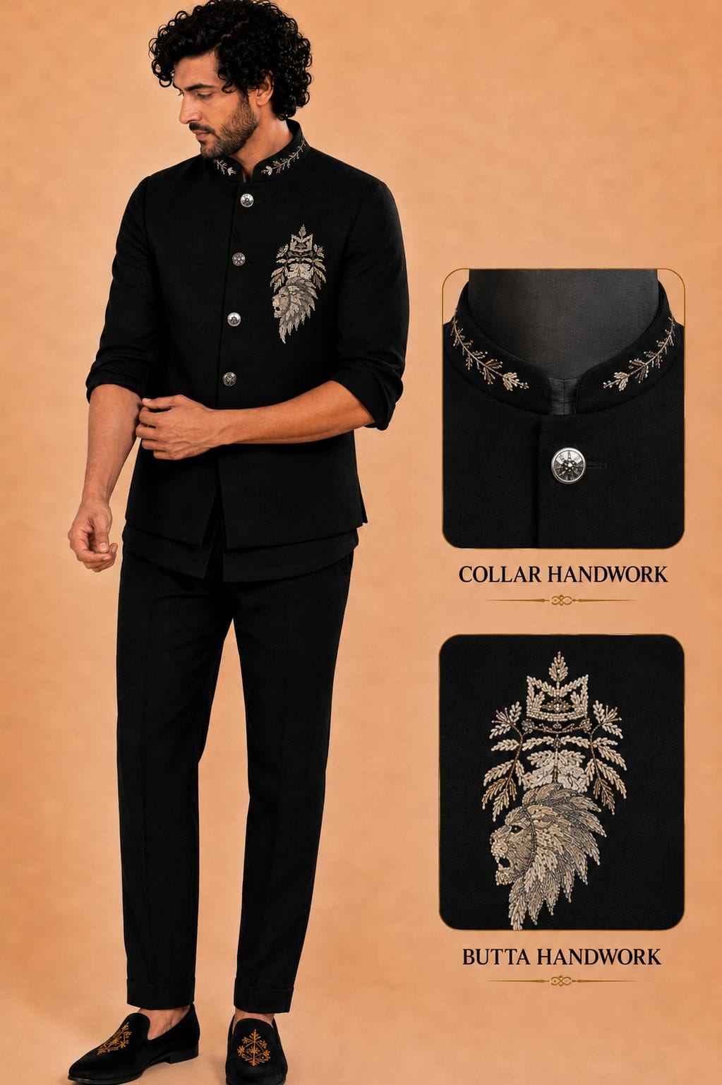 WhatsApp Image 2026-08-02 at 8.54.59 PM (9) Men Linen Silk Fabric Embroidered Nehru Jacket Set with sort Kurta & Trousers - Image 1
