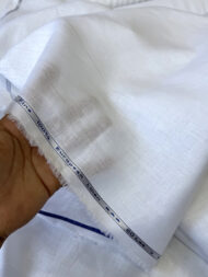 100% Pure Linen White Fabric – Premium 60 Lea × 60 Lea - Image 3